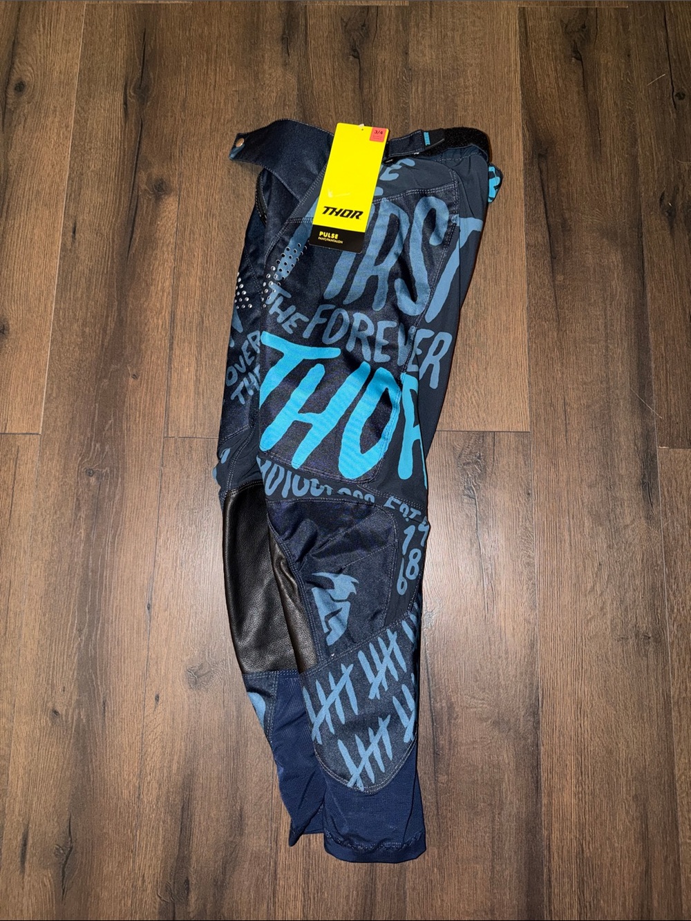 thor Black and Teal Graphic Motocross Pants